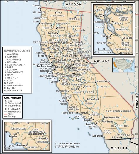 Cities In California & Interactive Map .